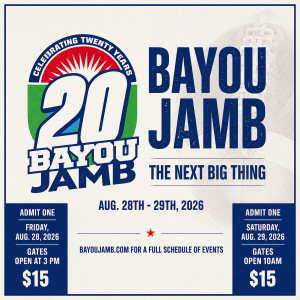 *2026 Bayou Jamb Discount Tickets for 8/28 (pickup only)
