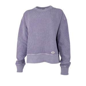 Women's Crew Corded Crop Sweatshirt in Storm CR 9031