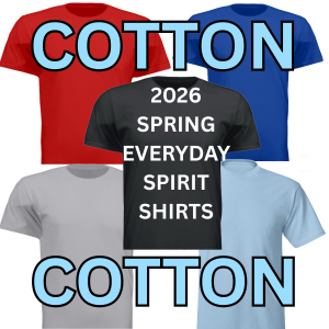 5 Pack 2026 SPRING Spirit Shirts COTTON