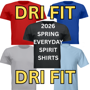 5 Pack 2026 SPRING Spirit Shirts DRI-FIT